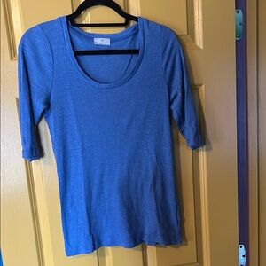 T.La Fitted Blue Long Sleeve Tee